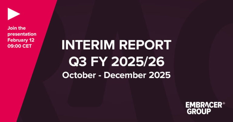Embracer publishes interim report Q3 (Oct–Dec 2025): Adjusted EBIT SEK 528m